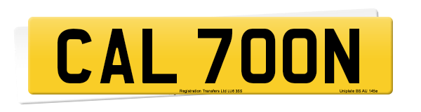 Registration number CAL 700N